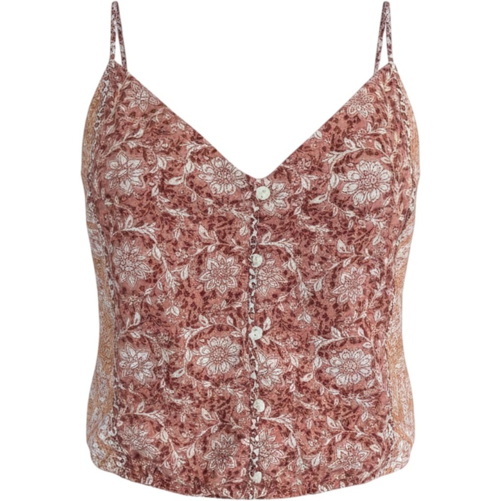 American Eagle Floral Button Front Cami Top XXL Adjustable Strap